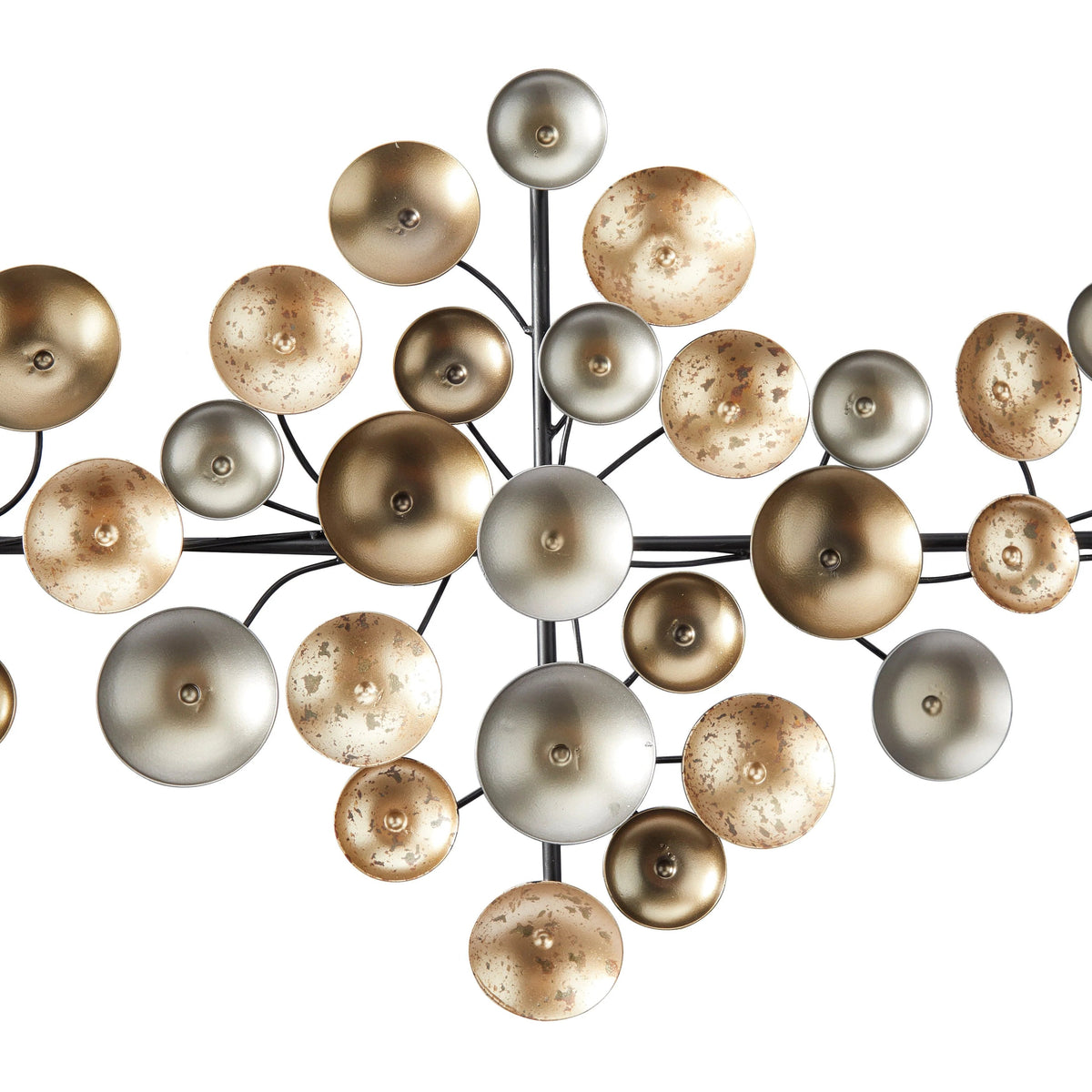 Gold Metal Plate Wall Decor With Textured Pattern - 38.5in L x 1.8in W x 16.5in H