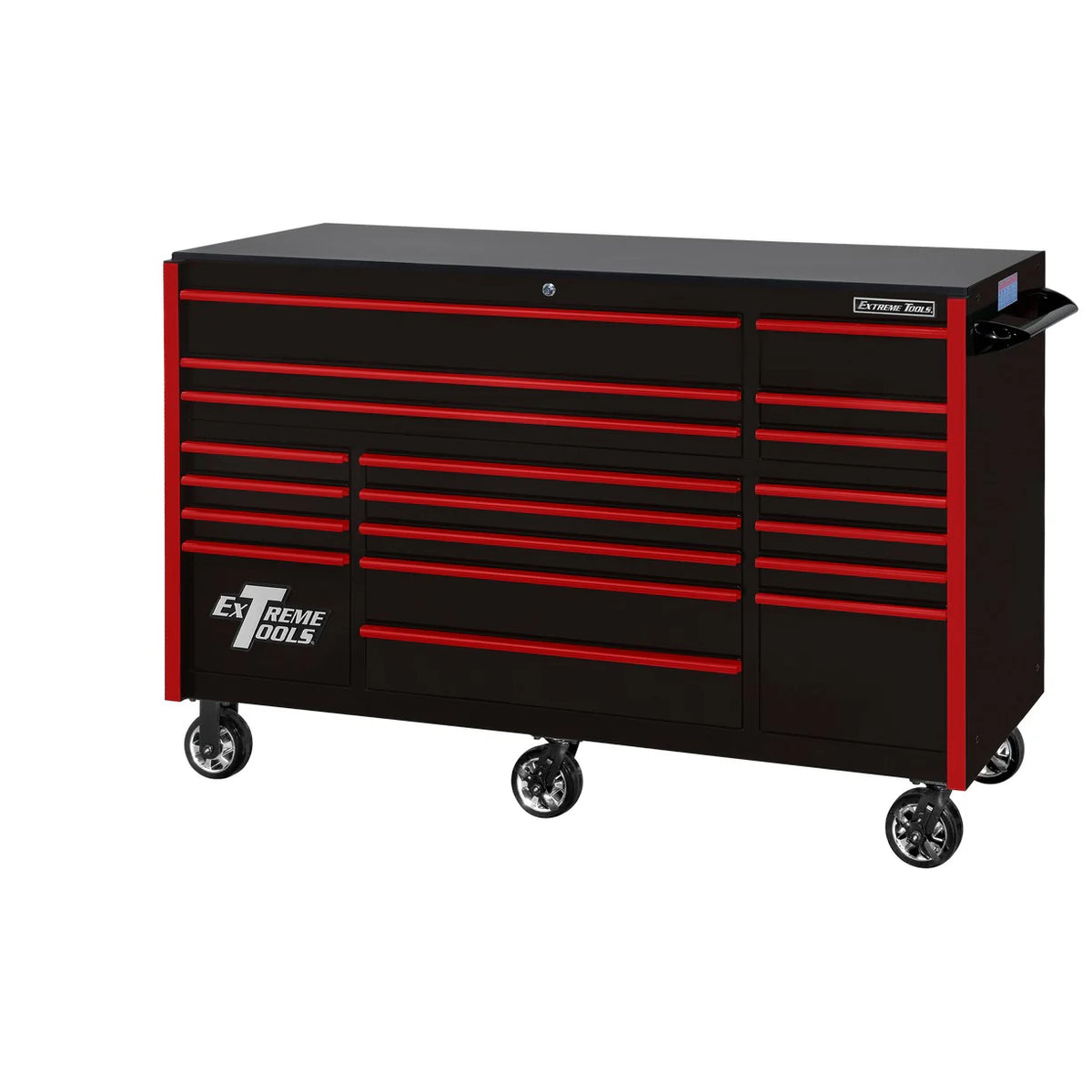 Extreme Tools 72-in x 30-in 19-Drawer Roller Cabinet With 250 lb Drawer Slides - RX723019RC-250