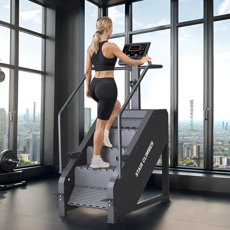 GARVEE Commercial-Grade Stepper Machine With LED Display, 15 Resistance Levels, 451 lb Weight Capacity