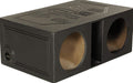 QPower QBOMB12VL Dual 12′′ Vented Subwoofer Box – Durable MDF, Black Rhino Liner Finish