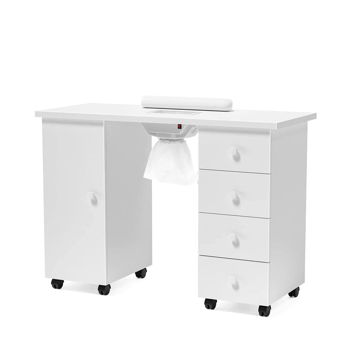 OmySalon Manicure Table Nail Desk w/Electric Downdraft Vent