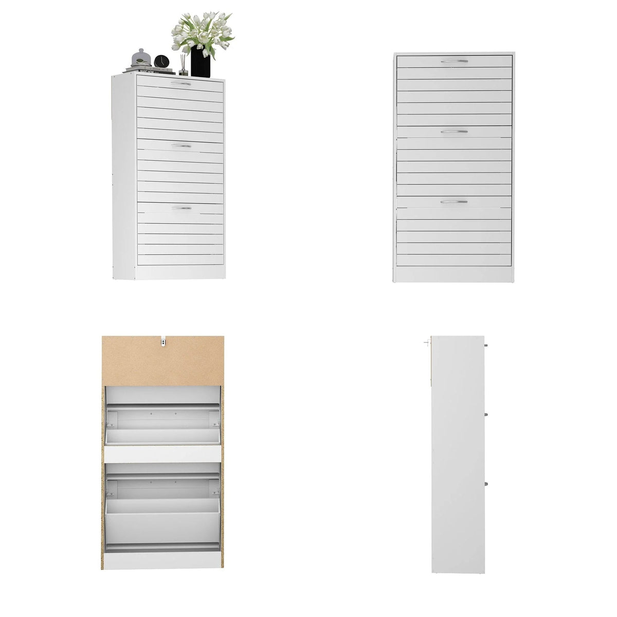 Modern Flip-Down Shoe Storage Cabinet