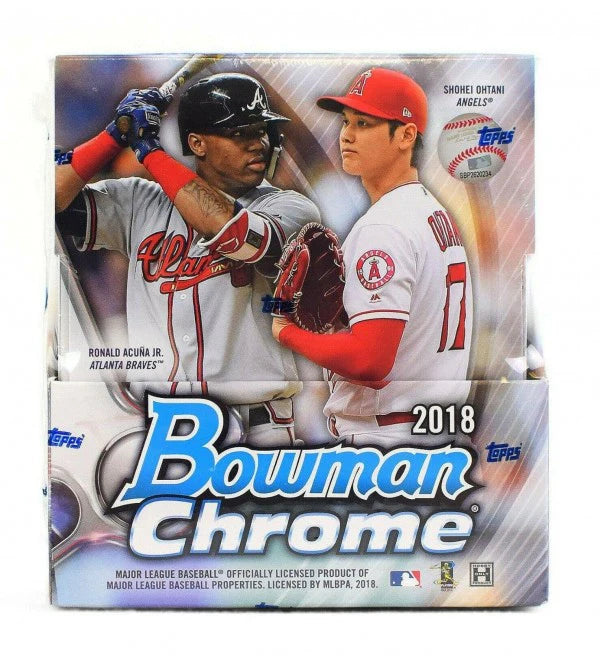 Bowman MLB Baseball Trading Card Hobby Box, Factory Sealed - 2018 Bowman Chrome
