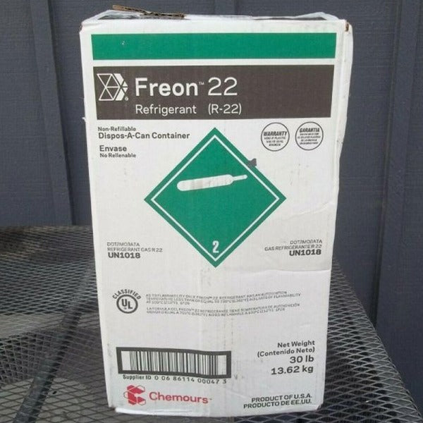 R 22 Refrigerant 30lbs. New In Box Sealed R22 30 Lb