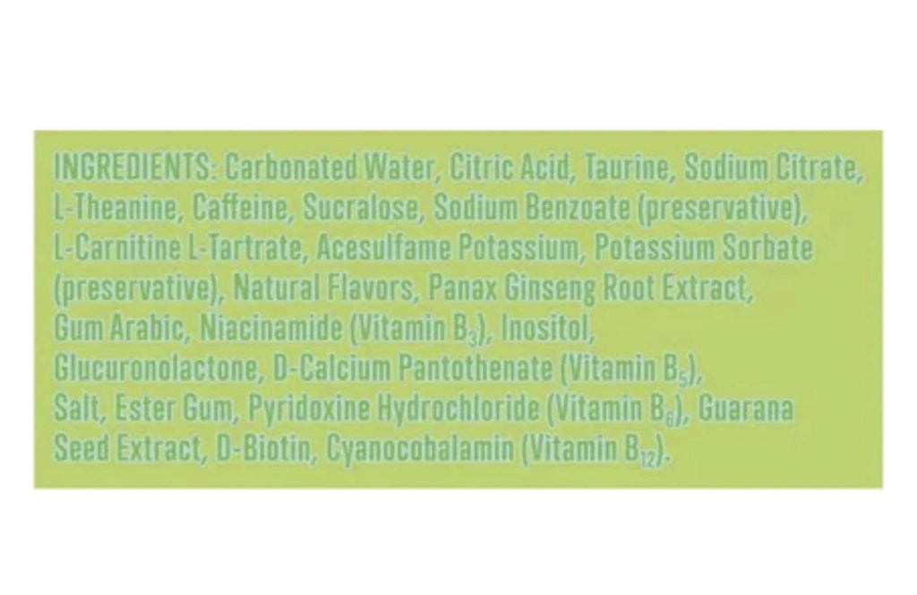 Energy Drink, Lime Slush Flavor, 12 Pack (12fl oz Cans), Sugar Free, Low Calories, 200mg Caffeine