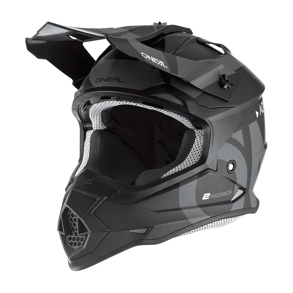 O'Neal 2Series Adult Helmet, Slick Black/Gray, MD - 0200-S13