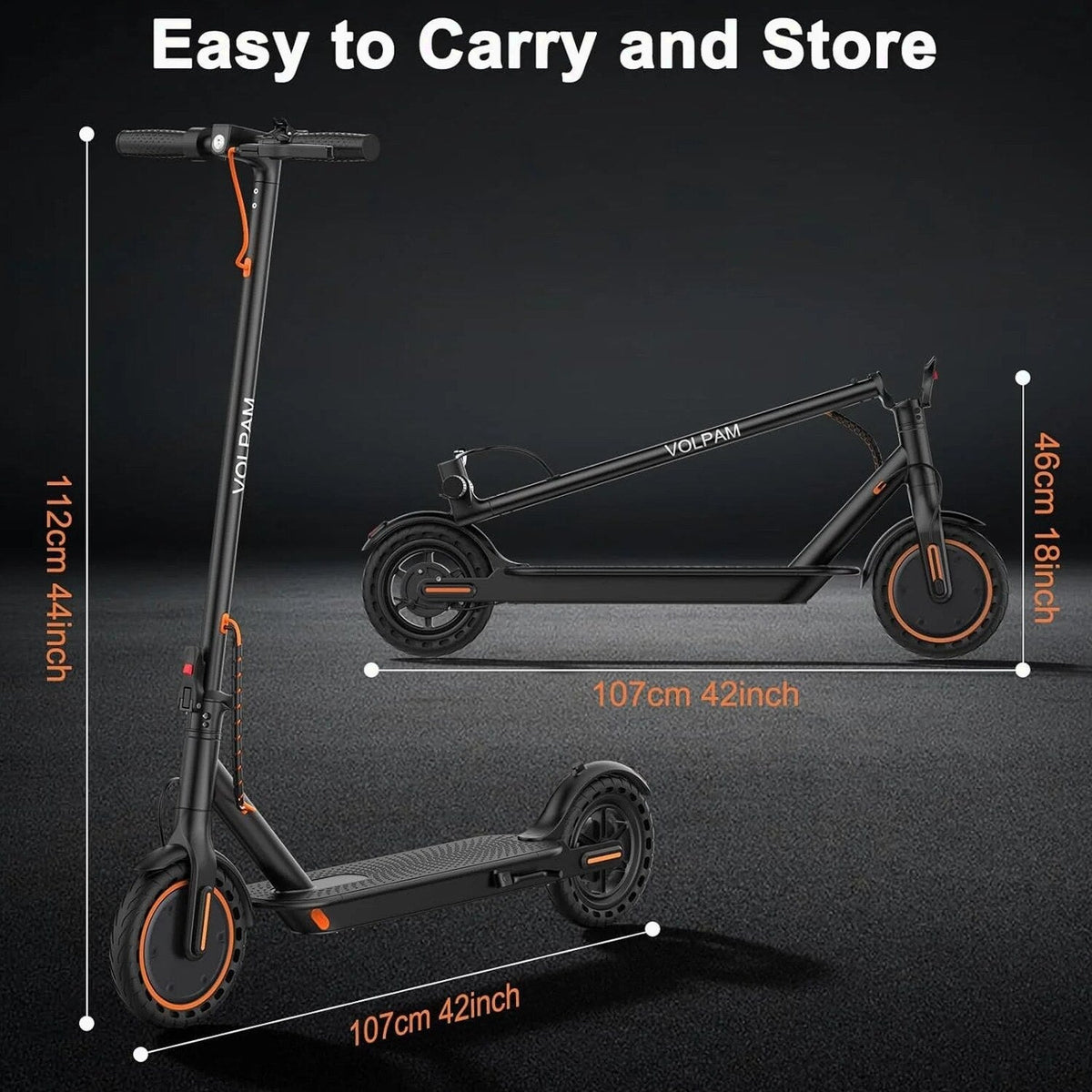 Electric Scooter, 350W/500W Powerful Motor, 8.5"/10" Solid Tires, 19/22Mph, 28/21/12 Miles Range,Dual Braking