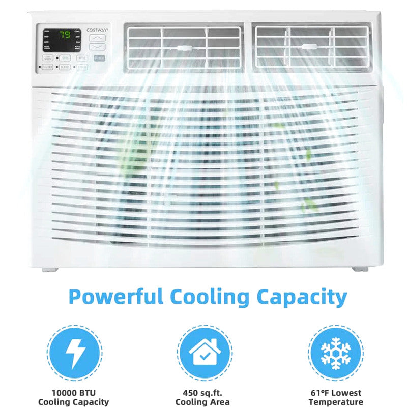10000 Btu Quiet Window Air Conditioner With Remote Amp Eco Mode Energy Star Certified 3 In 1 Window Ac Unit With Dehumidifier