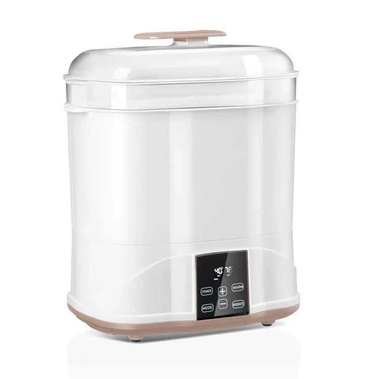 3-In-1 Baby Bottle Steam Sterilizer And Dryer With LED Monitor, 10 Bottles, White, 12 x 8 x 16 in
