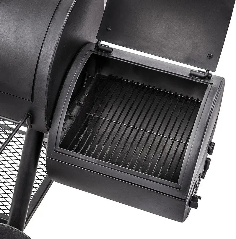 Oklahoma Joe's Longhorn Reverse Flow Smoker - Offset Barrel Design, Heavy-Gauge Steel, Dual Chamber Smoking
