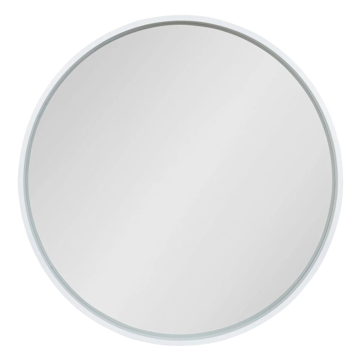 Round Wood Accent Wall Mirror With Modern Decorative Wooden Frame