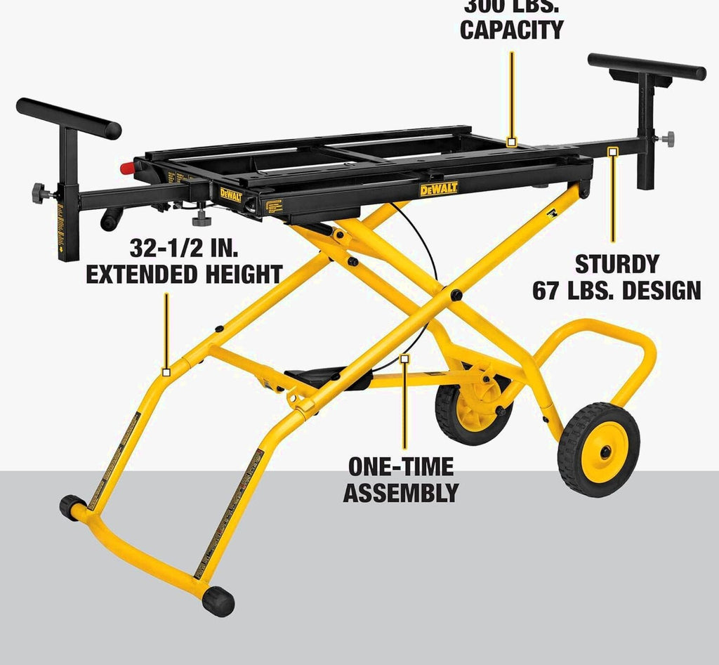 DEWALT Miter Saw Stand With Wheels (DWX726), Yellow