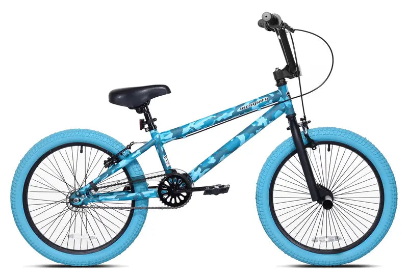 Kent Girls' BMX Bike, 20 inch, Turquoise Camouflage, Steel Frame, Ages 8-12 - Incognito