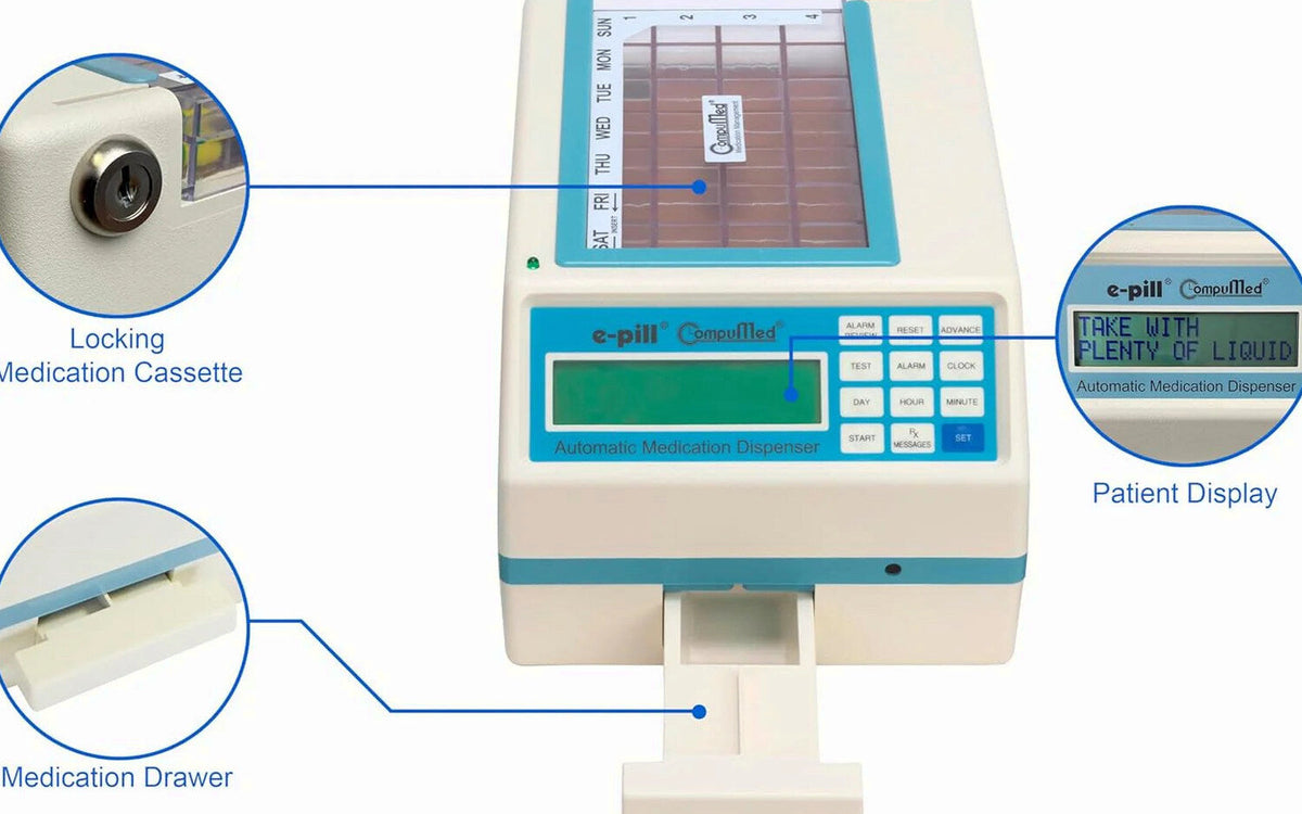 CompuMed - Tamper Resistant Automatic Pill Dispenser - AC Powered