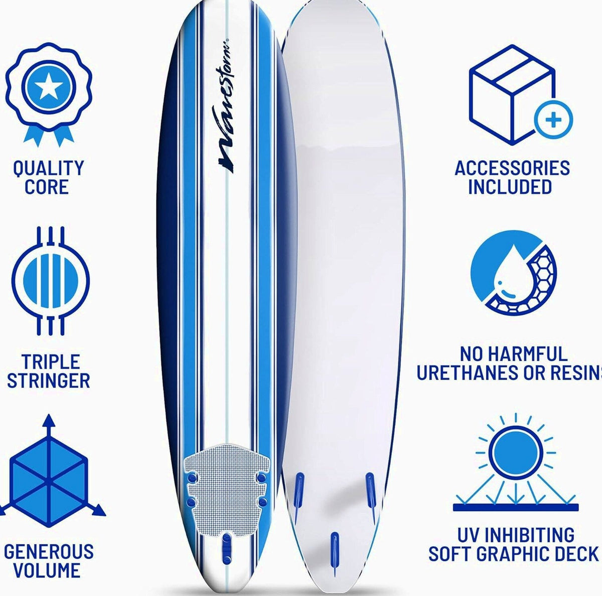 2025 Wavestorm 8ft Classic Longboard
