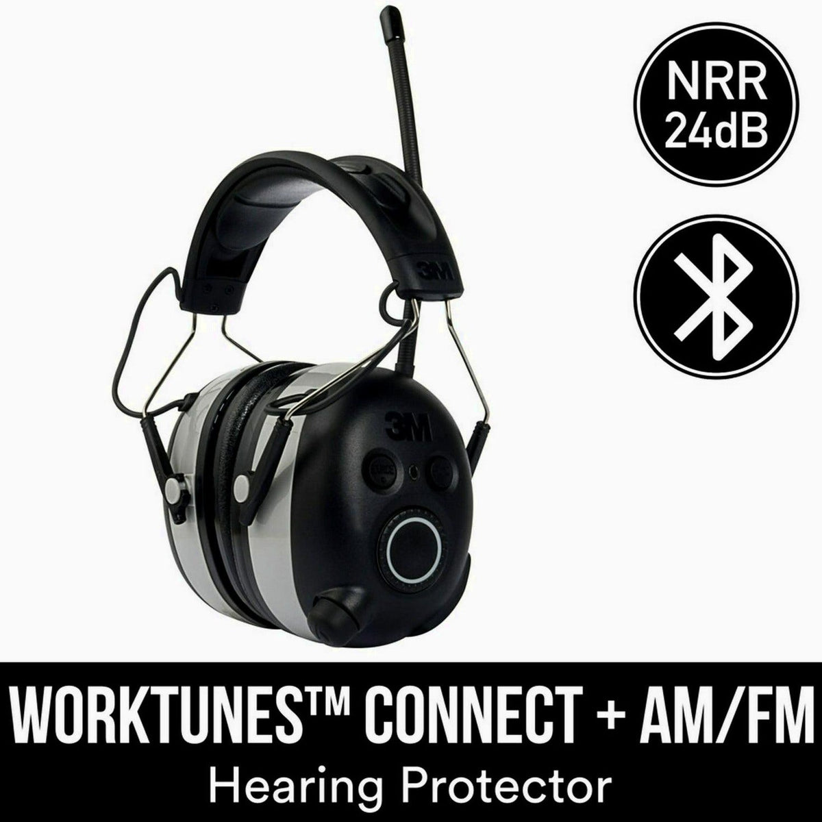 3M Worktunes Connect. AM/FM Hearing Protector. Bluetooth Technology