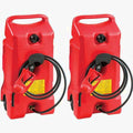 14 Gallon Portable Gas Fuel Tank with Pump, 2 Pack, Red