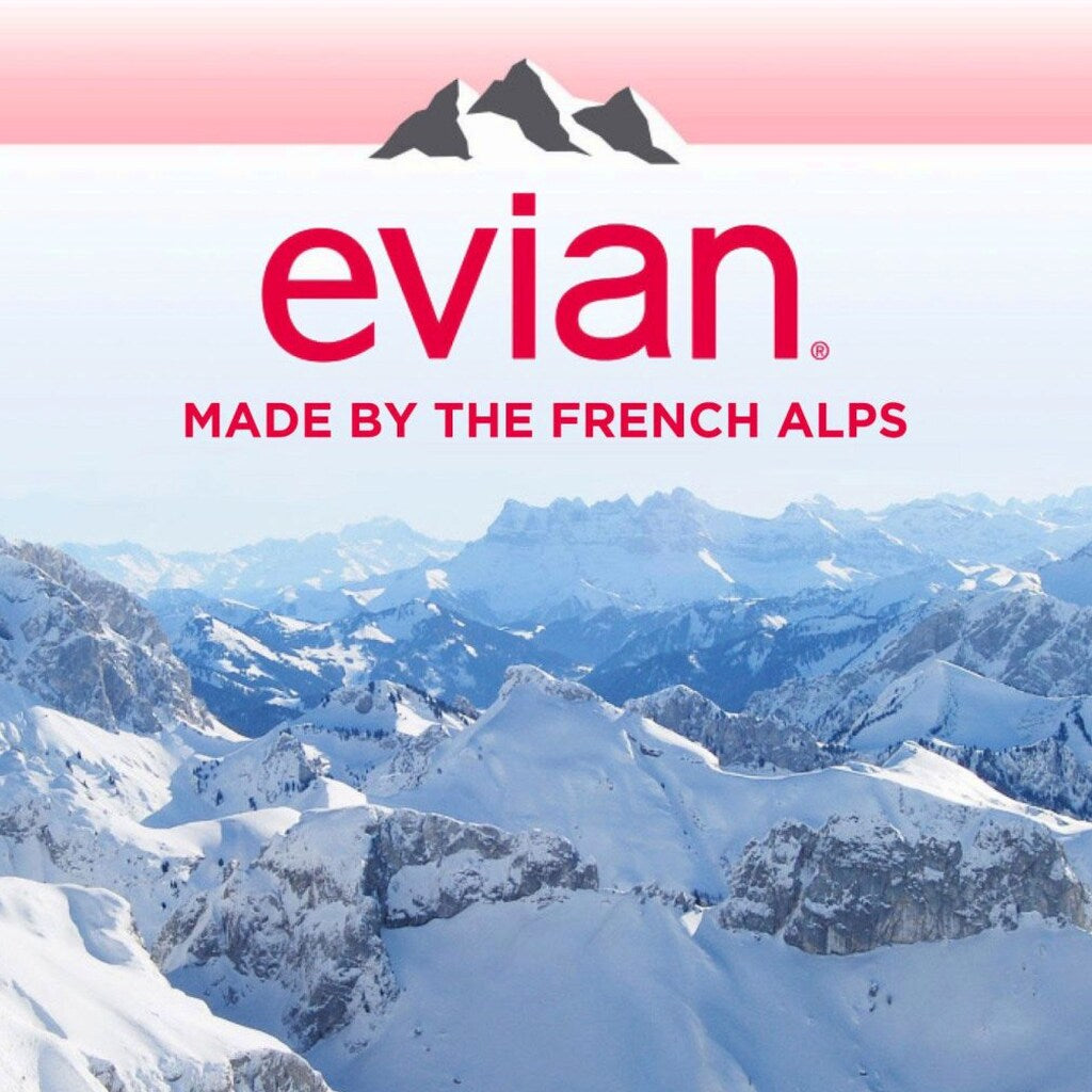 Evian Natural Spring Water 1L Bottles, 12 Pack - Pure Hydration