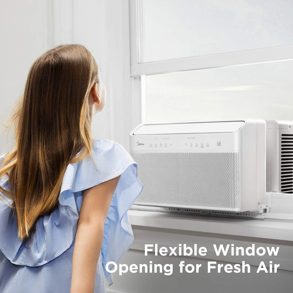 U-Shaped Inverter Window Air Conditioner 12,000BTU with Open Window Flexibility, Robust Installation,Extreme Quiet, 35% Energy Saving, Smart Control, Alexa, Remote, Bracket Included (Renewed)