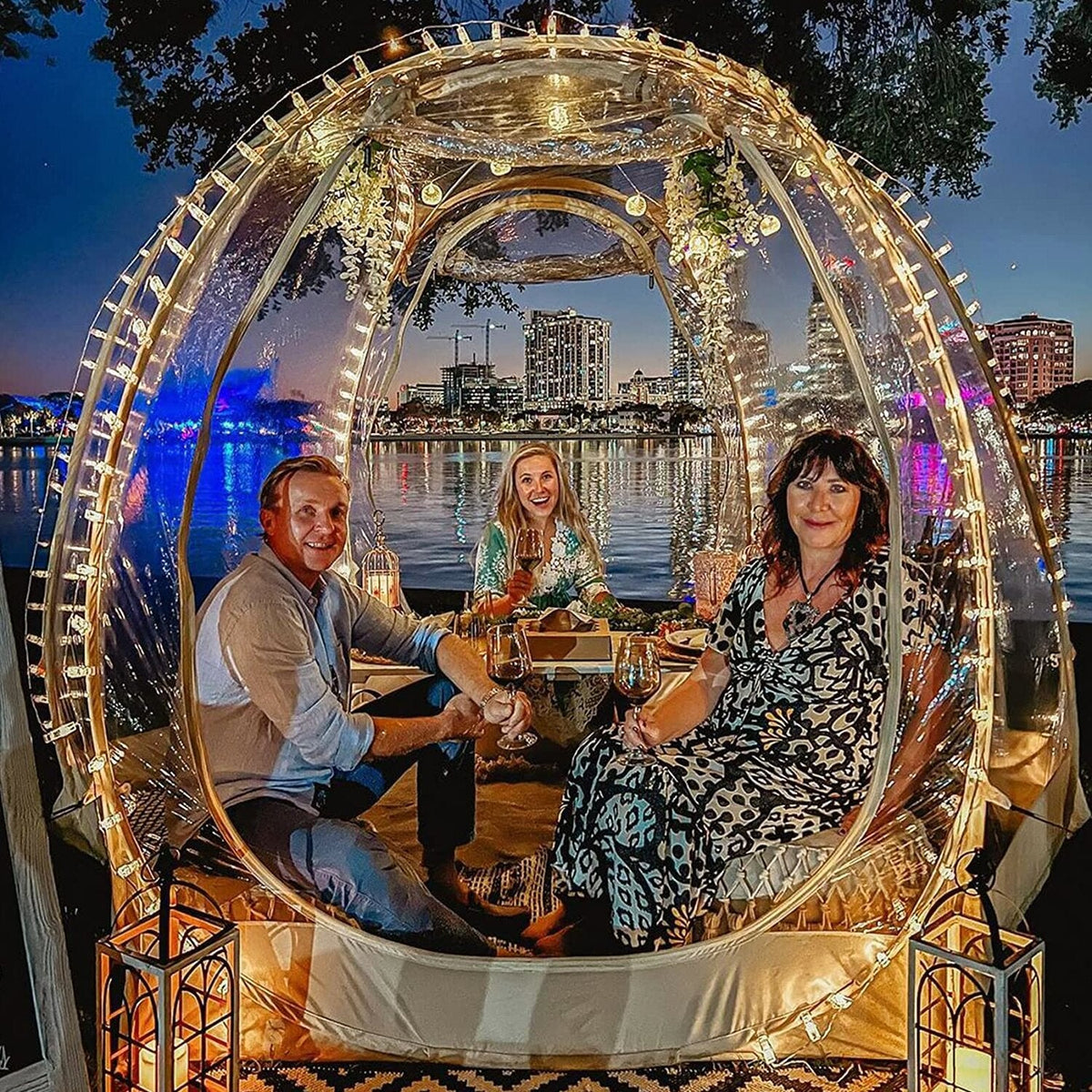 Alvantor Bubble Tent Pop Up Gazebo, 8-10 Person Igloo Dome Garden Patio Canopy Shelter