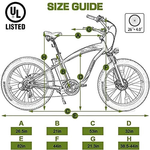750W Electric Bike 26′′ Fat Tire Adult Electric Bicycles 48V 13AH Removable Lithium Battery Ebike with Suspension Fork Aluminium Frame Beach Snow Mountain E-Bike for Adults