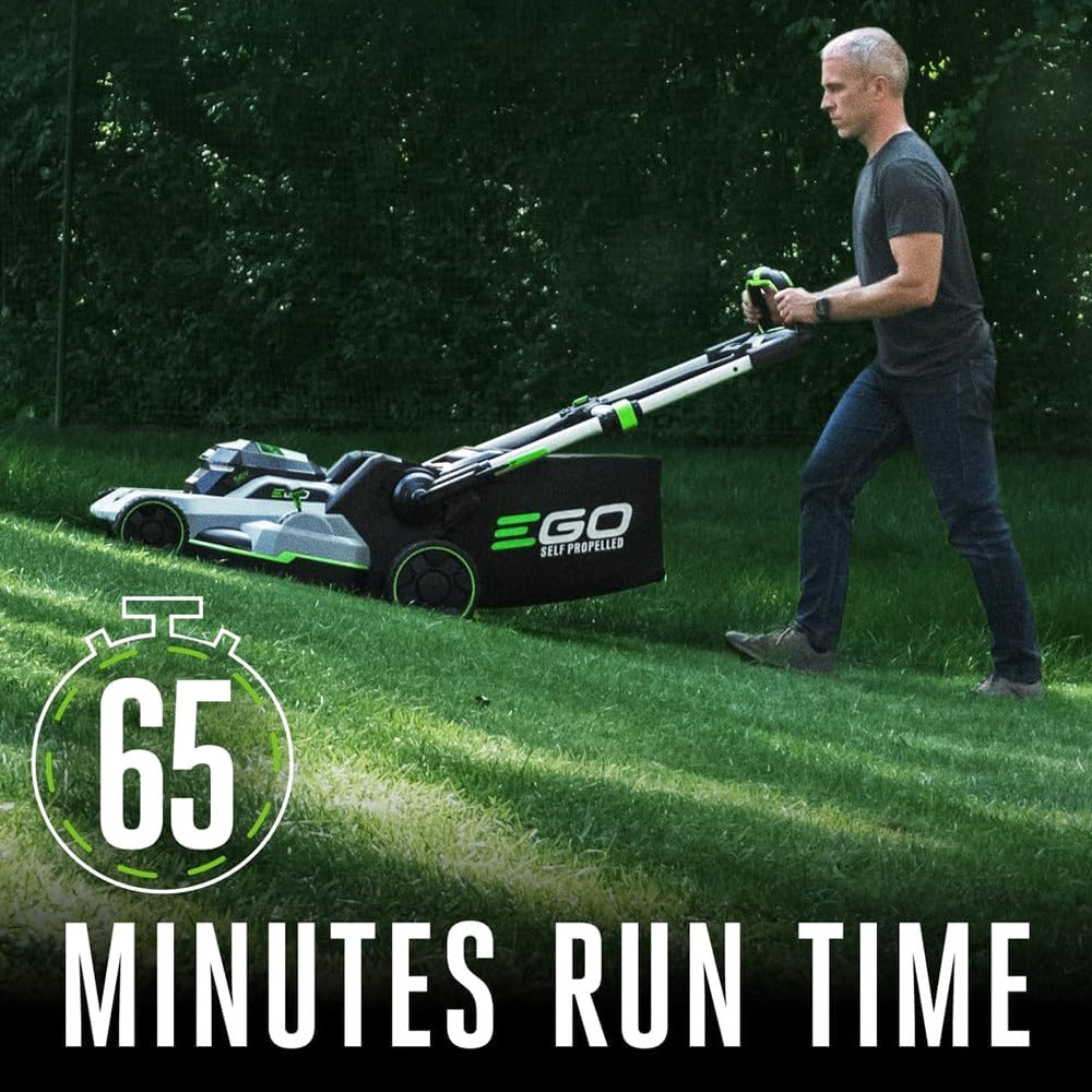 EGO Power+ LM2102SP-A 21-Inch 56-Volt Lithium-ion Self-Propelled Cordless Lawn Mower (2) 4.0Ah Battery and Rapid Charger Included