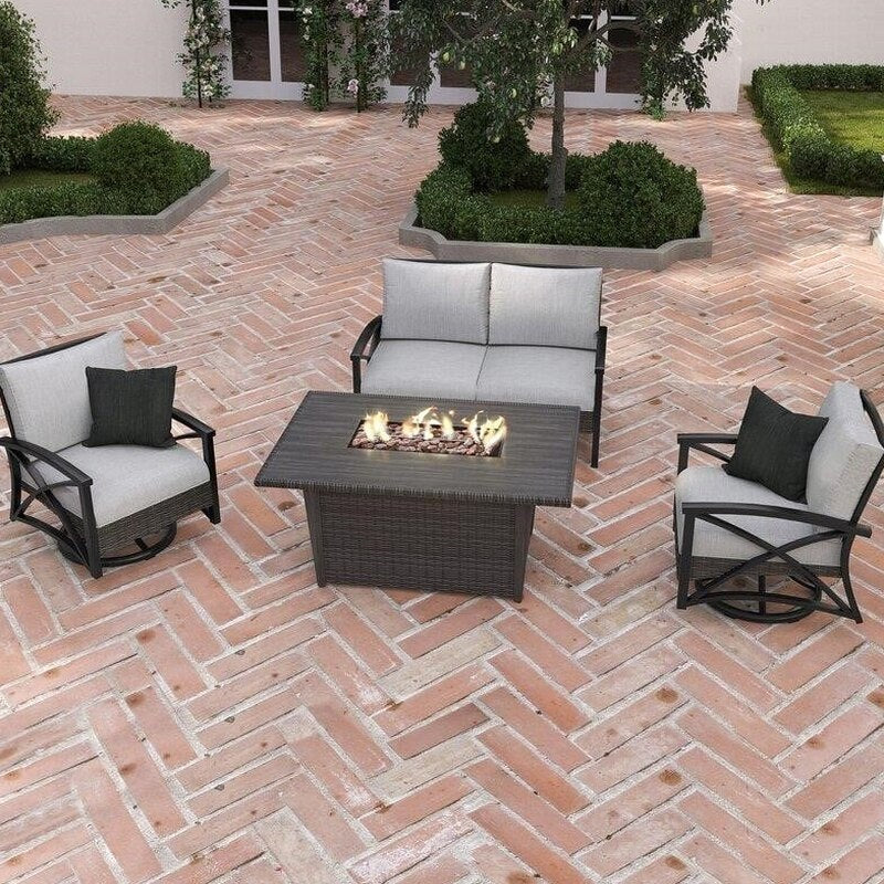 Martha Stewart Metal 4 - Person Seating Group with Cushions