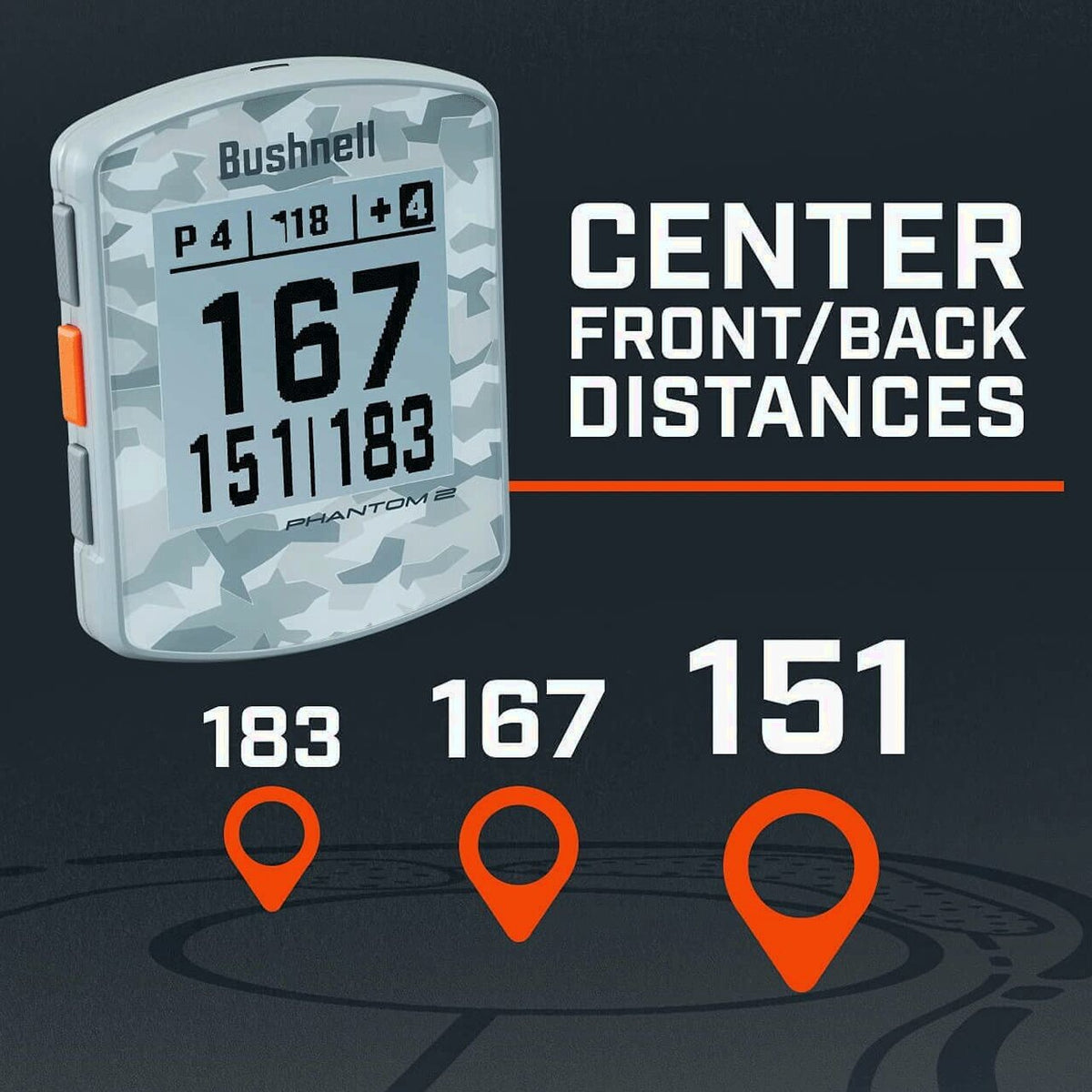 Bushnell Phantom 2 Golf GPS Rangefinder, Black