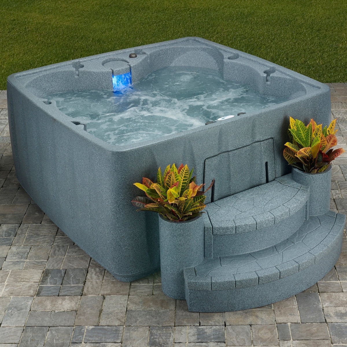AquaRest Spas 6-Person 29-Jet Plug-and-Play Square Hot Tub With Ozonator - AR-600P