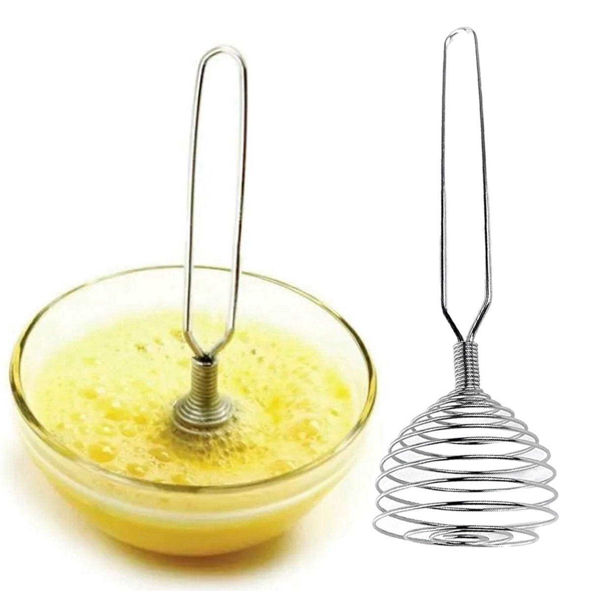 Stainless Steel Spring Coil Whisk Wire Whip Cream Egg Beater Gravy Cream Hand Mixer Kitchen Tool Accessories ...