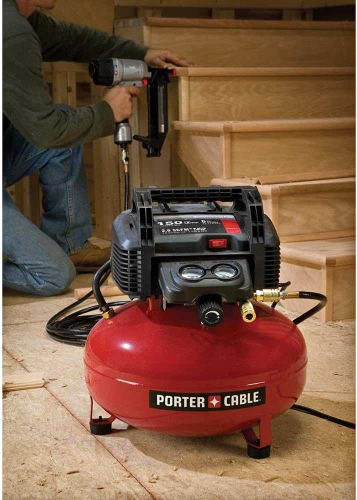 6 Gallon Oil-Free Pancake Air Compressor, 150 PSI, 2.6 SCFM at 90 PSI