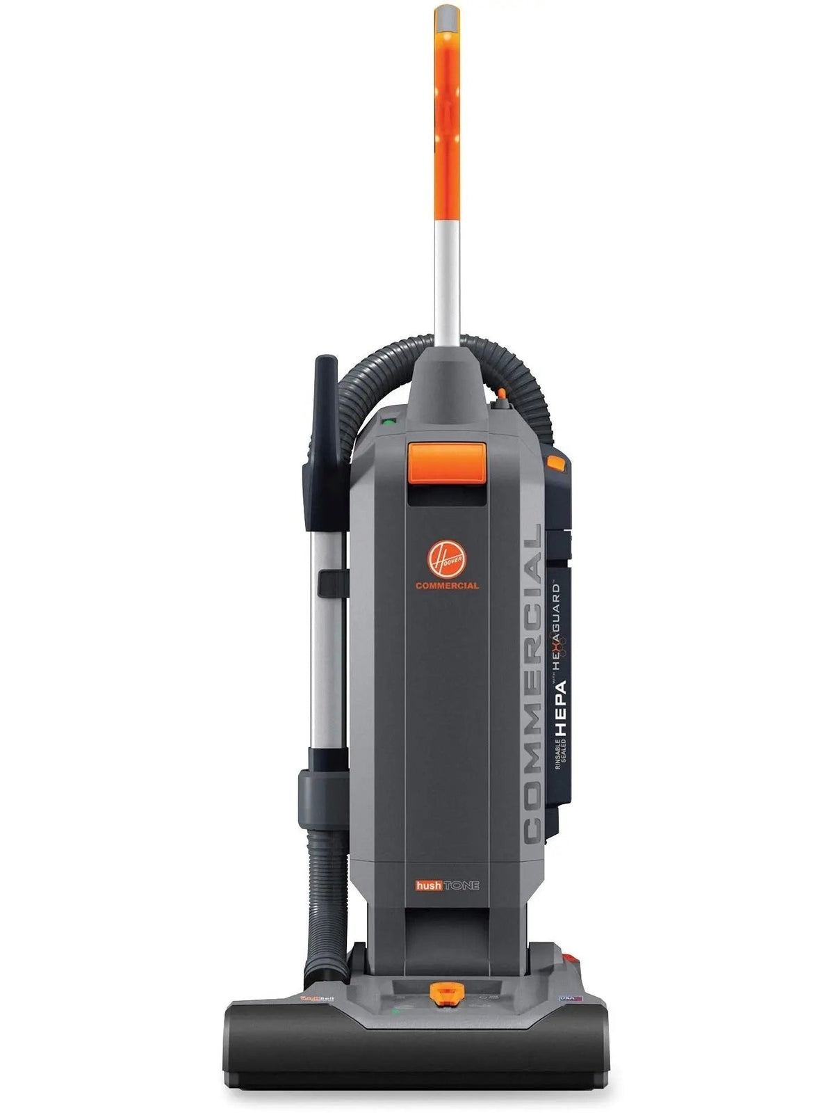 15-Inch Commercial Upright Vacuum Cleaner For Carpet And Hard Floors - Gray