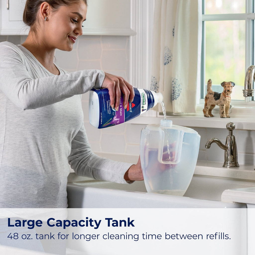 BISSELL Little Green Portable Carpet &amp; Upholstery Cleaner, Strong Suction, Large Tank, Includes Stain Tool &amp; Formula