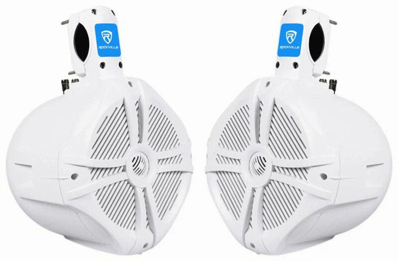 (2) 8 600 Watt Waterproof Overhead Soundbar/Roll Bar Speakers for Jeep Wrangler