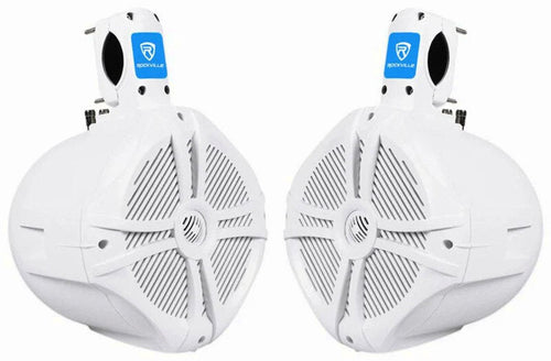 (2) 8 600 Watt Waterproof Overhead Soundbar/Roll Bar Speakers for Jeep Wrangler