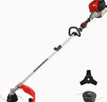 PowerSmart 4-Cycle 31cc 15lb Straight Shaft Gas String Trimmer Weed wacker and Brush Cutter for Lawns and Grass