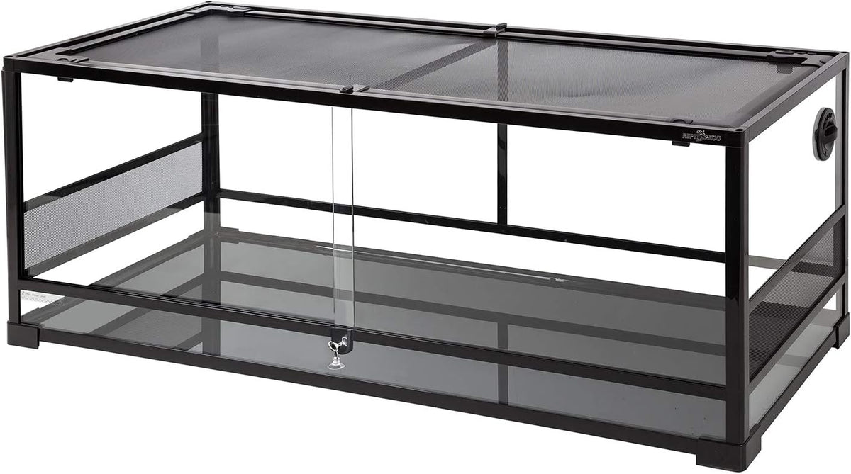 REPTI ZOO 67 Gallon Reptile Terrarium, Sliding Glass Doors, 48 x 18 x 18 in