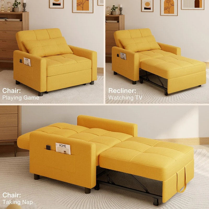 3-in-1 Adjustable Pull-Out Sleeper Sofa Bed With 330 Pounds Capacity
