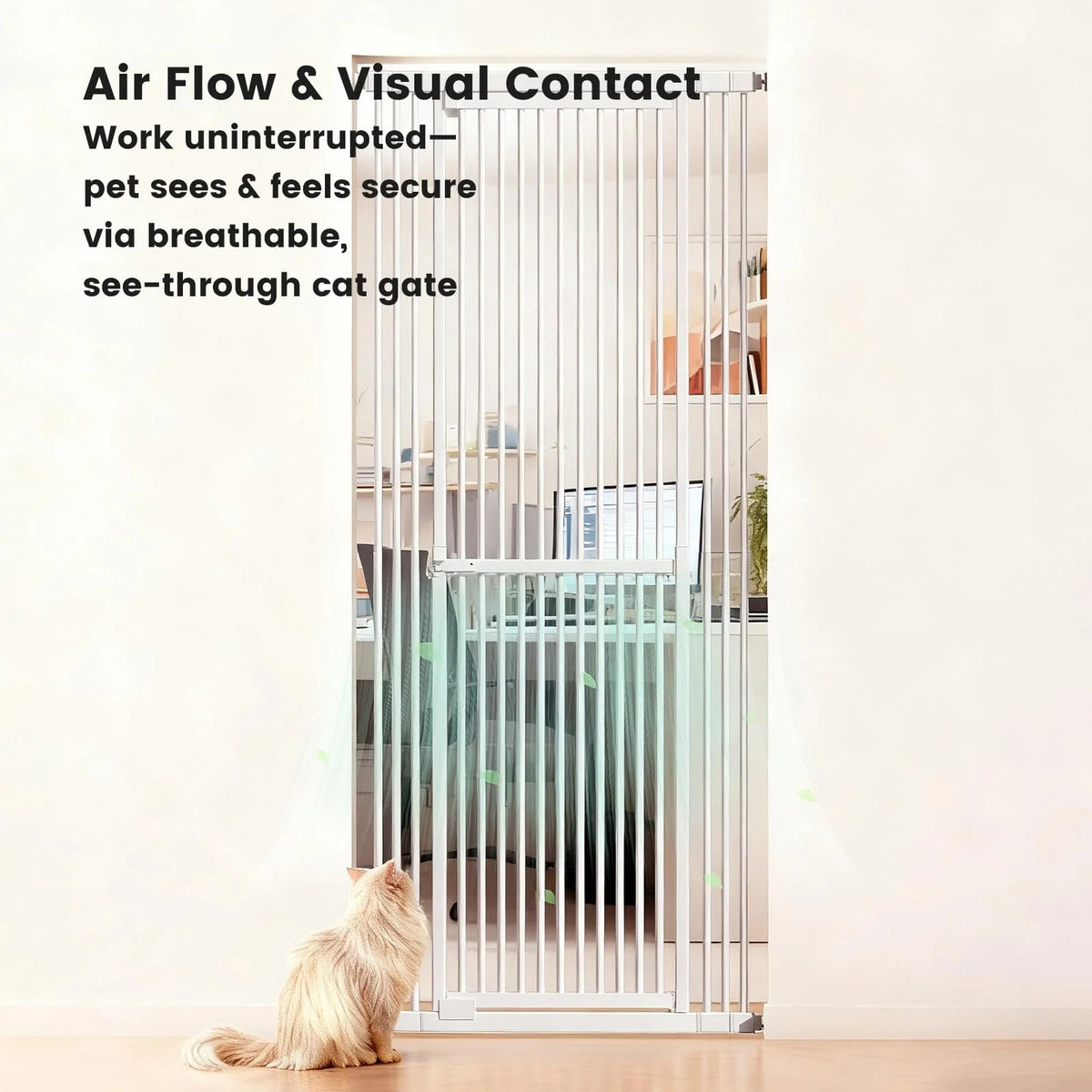 Extra Tall Cat Gate, 27.56-37 in Wide, 51-87 in Adjustable Height