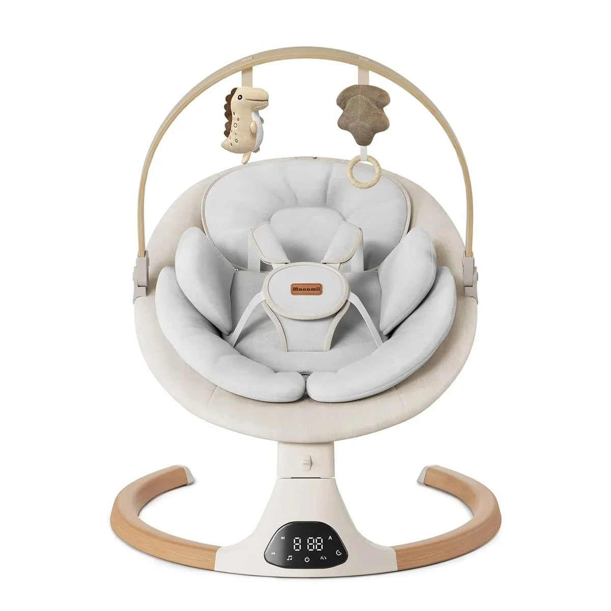 Monamii Bluetooth Infant Swing With Music Speaker, 5 Speeds And Remote Control