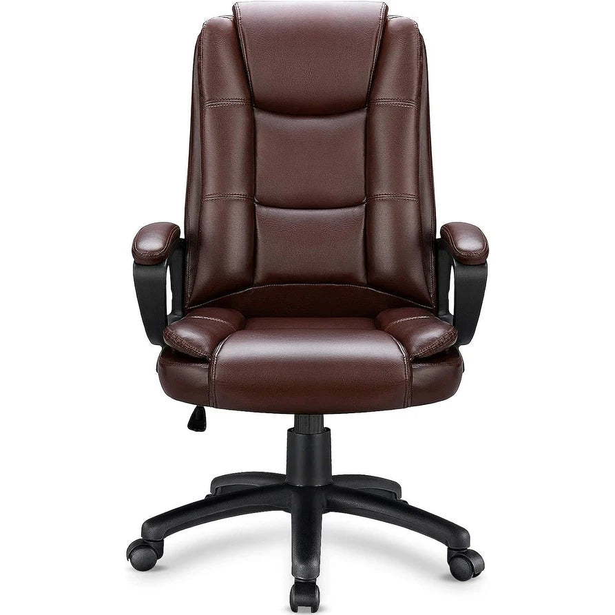 High-Back Ergonomic Leather Executive Office Chair, 400 lb Capacity