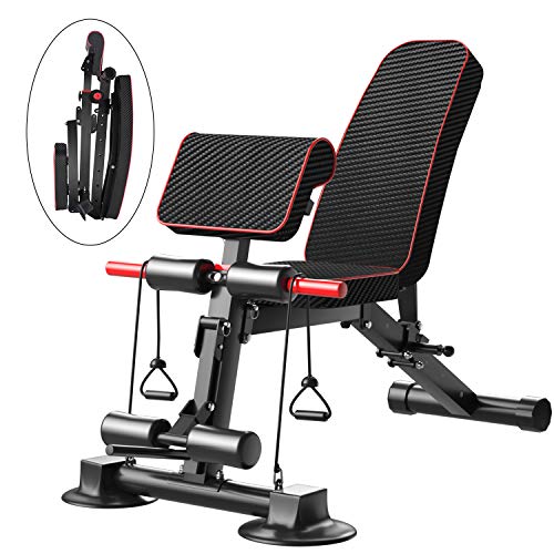 K KiNGKANG Adjustable Foldable Weight Bench - 7 Backrest Positions