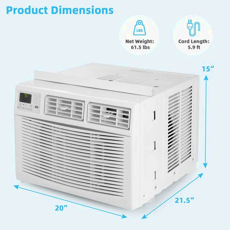 10000 Btu Quiet Window Air Conditioner With Remote Amp Eco Mode Energy Star Certified 3 In 1 Window Ac Unit With Dehumidifier