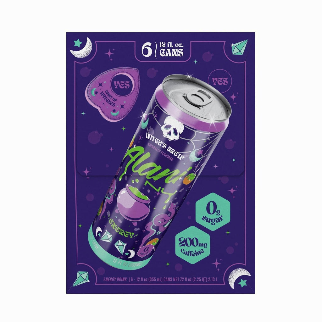 Sugar Free Energy Drink, Witch's Brew, 12oz Cans (6 Pack)
