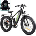 Electric Bike for Adults 1000W, 48V 17.5AH Battery Adult Electric Bicycles, 26 Fat Tire Full Suspension Ebike, 28MPH Mountain Beach E Bike, 7 Speed, 60Miles Range, UL Certified