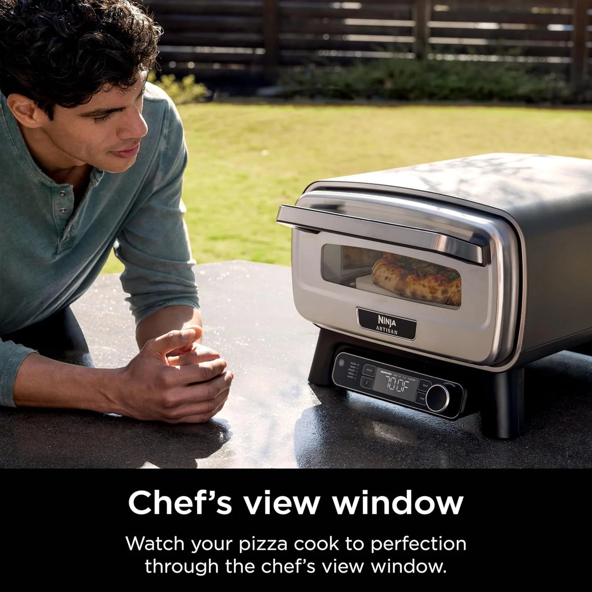 Ninja Artisan Outdoor Pizza Oven, 12-inch, Electric Heat, 700F Max Temperature - MO201