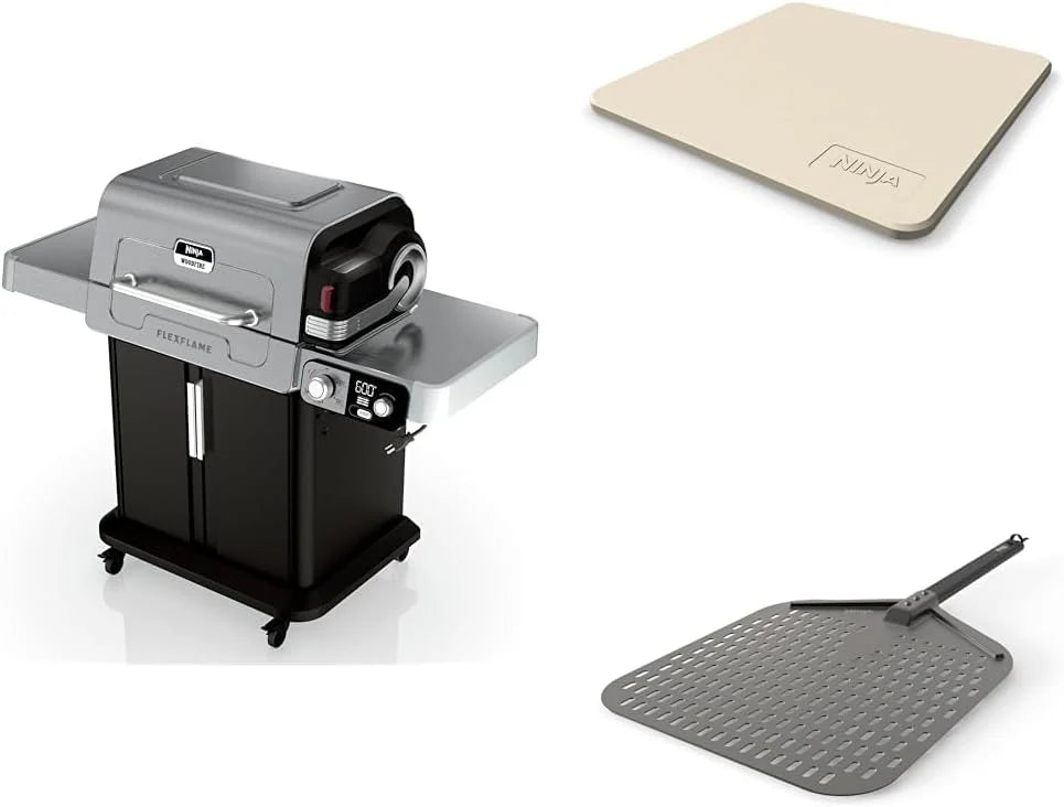 5-in-1 Electric and Propane 3-Burner Outdoor Grill and Smoker, Stainless Steel