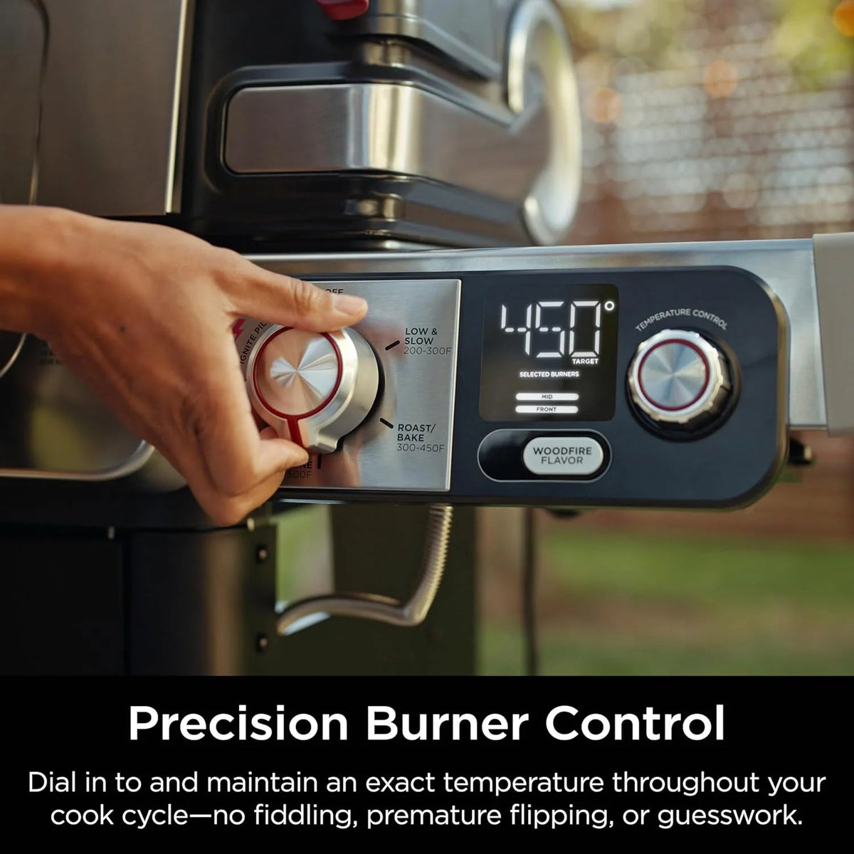5-in-1 Electric and Propane 3-Burner Outdoor Grill and Smoker, Stainless Steel
