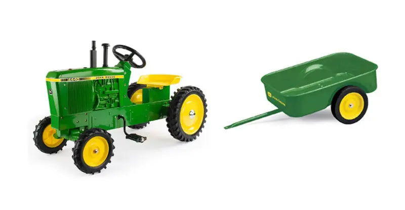 John Deere 4440 Pedal Tractor With Steel Trailer, Adjustable Seat - LP81017A, TBE15966