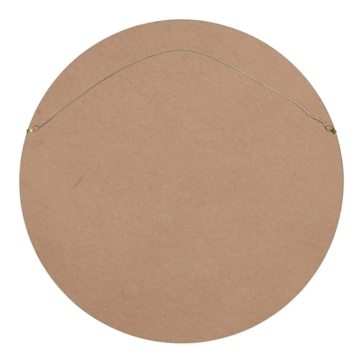 Round Wood Accent Wall Mirror With Modern Decorative Wooden Frame